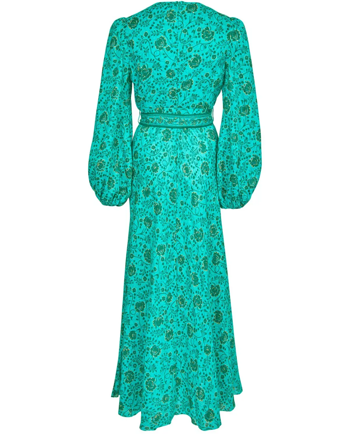 Zimmermann The Lulu High Neck Dress in Jade Floral Size 1 / Au 10 - Image 4