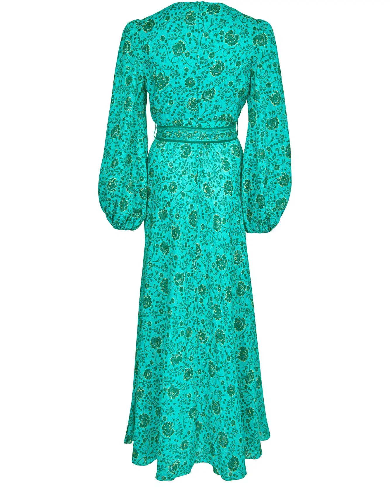 Zimmermann The Lulu High Neck Dress in Jade Floral Size 1 / Au 10 - Image 4