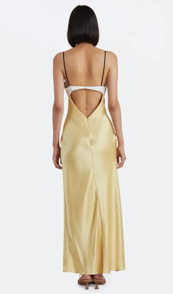 Bec & Bridge Nadia Bustier Maxi Dress Yellow Size 6 - Image 3