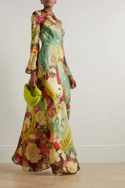 Zimmermann The Wonderland Bias Slip Dress in Peony Garden Floral Size 2/Au 12  - Image 1