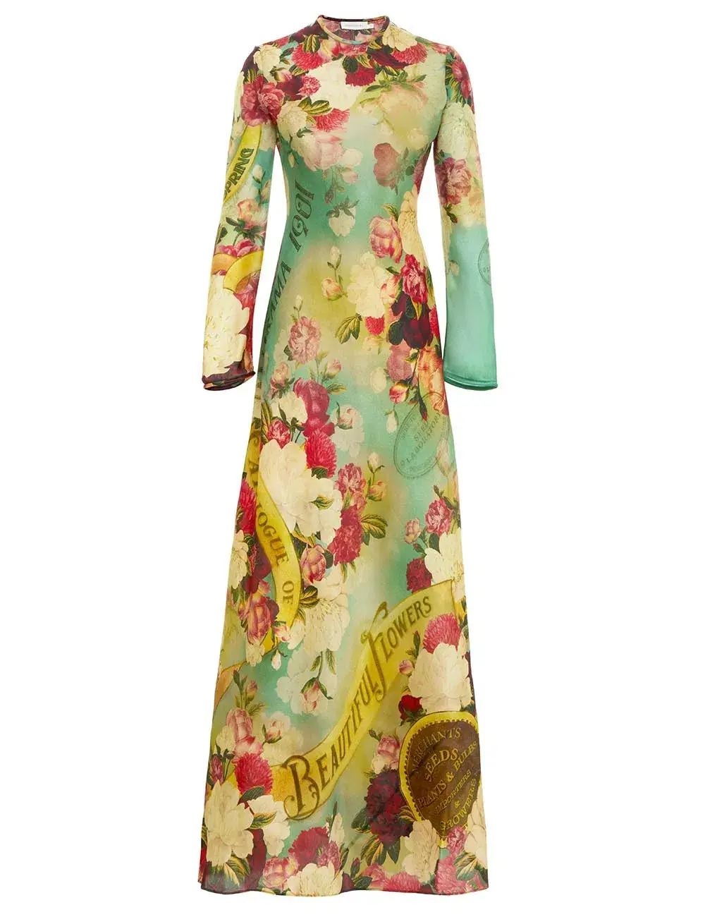 Zimmermann The Wonderland Bias Slip Dress in Peony Garden Floral Size 2/Au 12  - Image 2