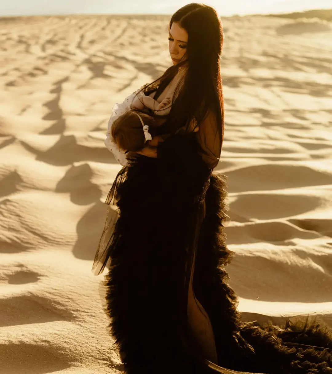 Gigi Tulle Robe in Black One Size for rent on The Volte - main image