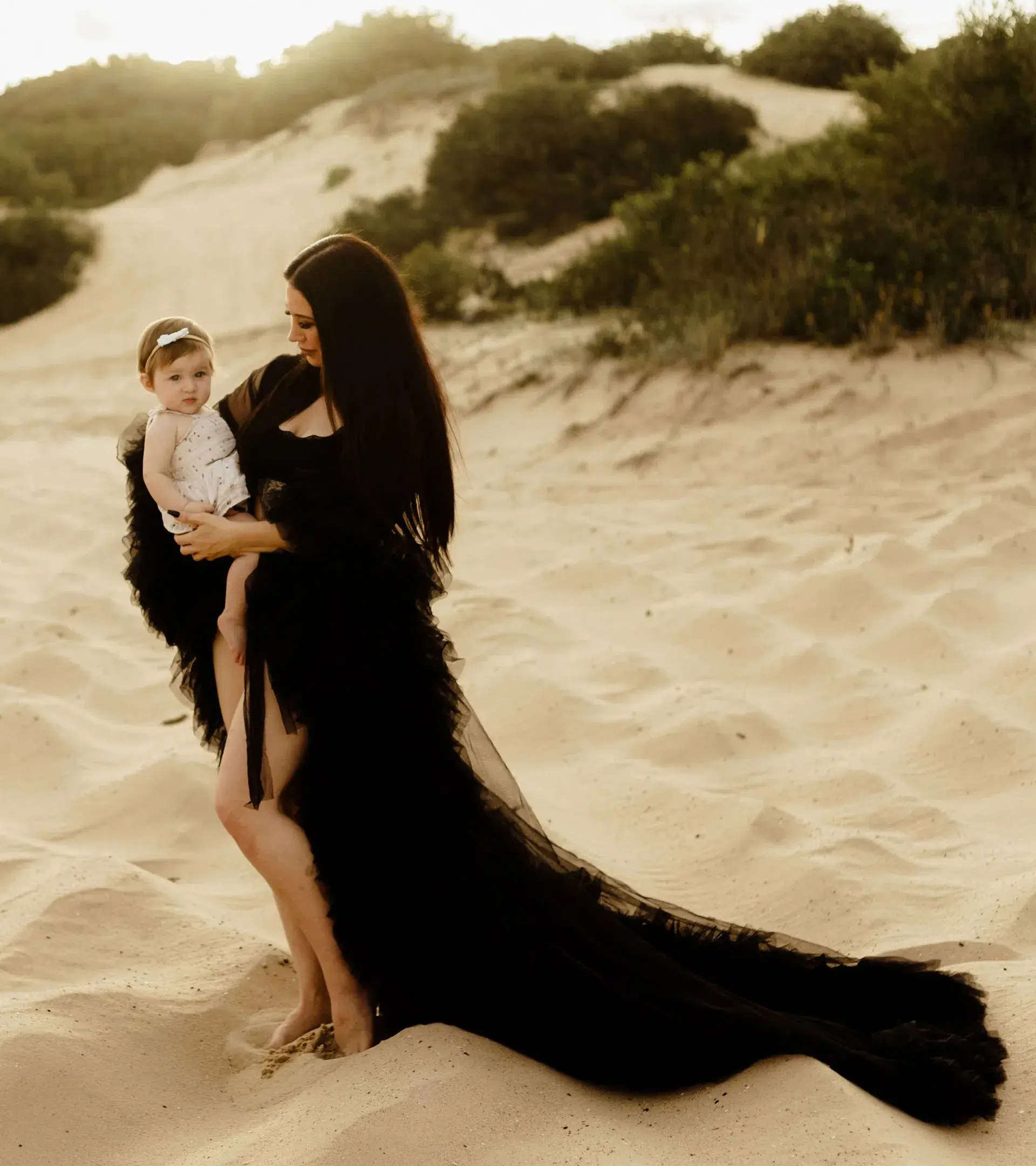 Gigi Tulle Robe in Black One Size - Image 1