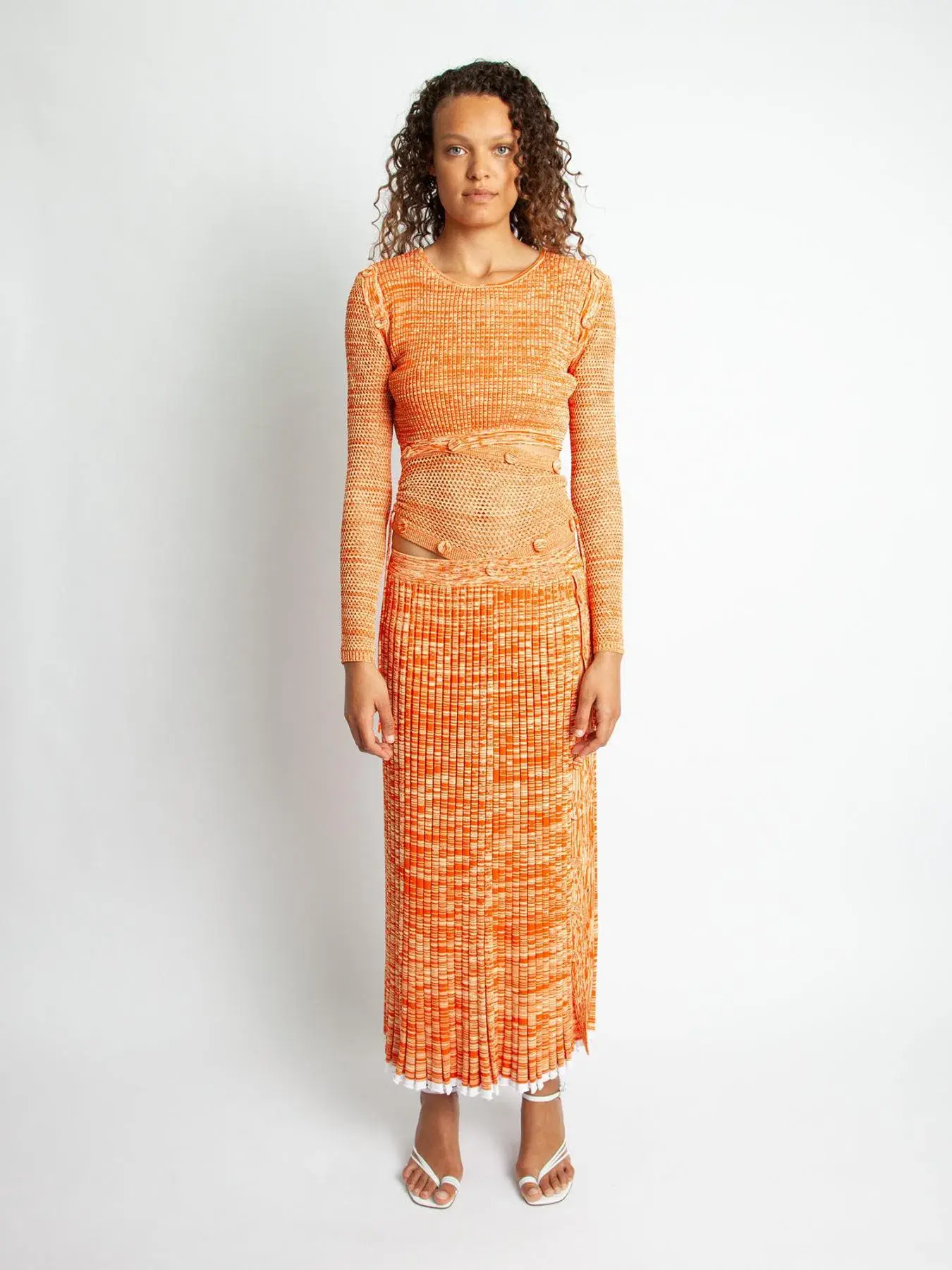 Christopher Esber Deconstruct Knit Dress Orange Size Xs/Au 6 - Image 1