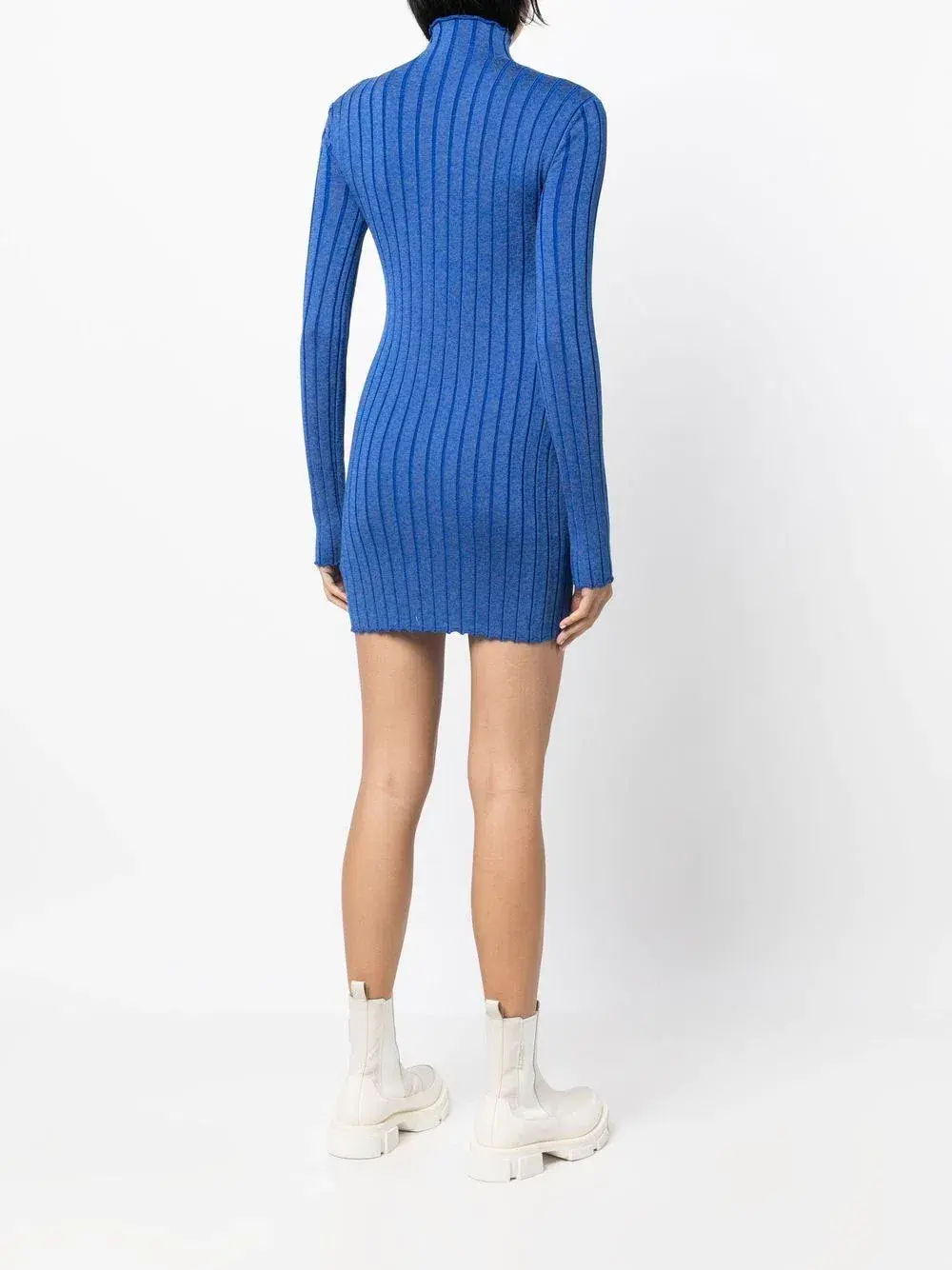 Dion Lee Braid Light Reflective Mini Dress Blue Size Xxs /Au 4  - Image 2