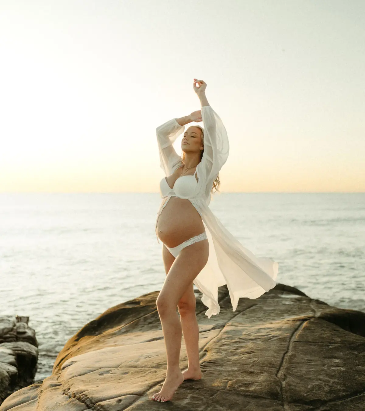 Robed.Co Sheer Robe Ivory One Size Fits Most (Regular Length) - Image 9