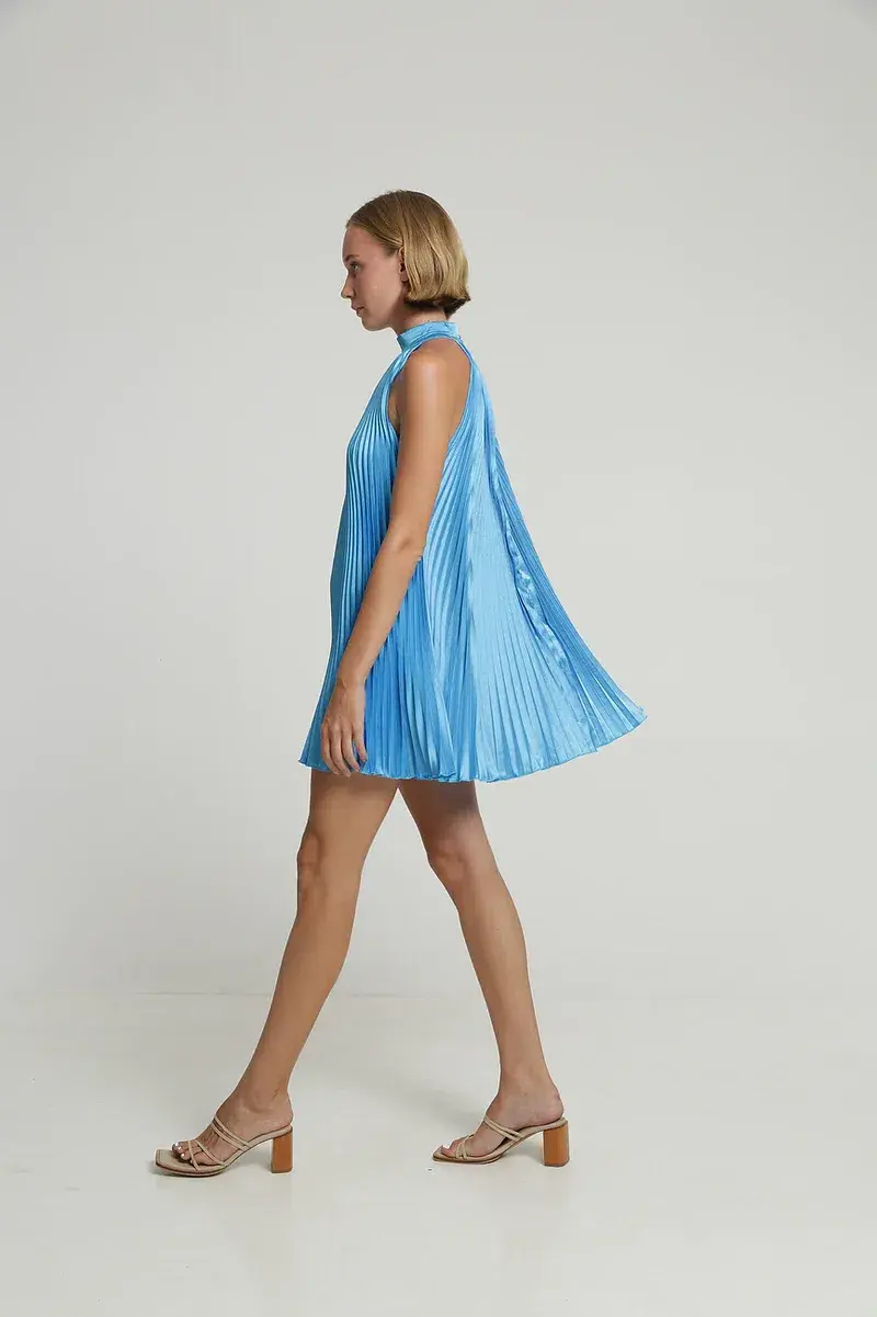 L'Idee Amour Mini Dress in Cloud Blue Size 6 - Image 2