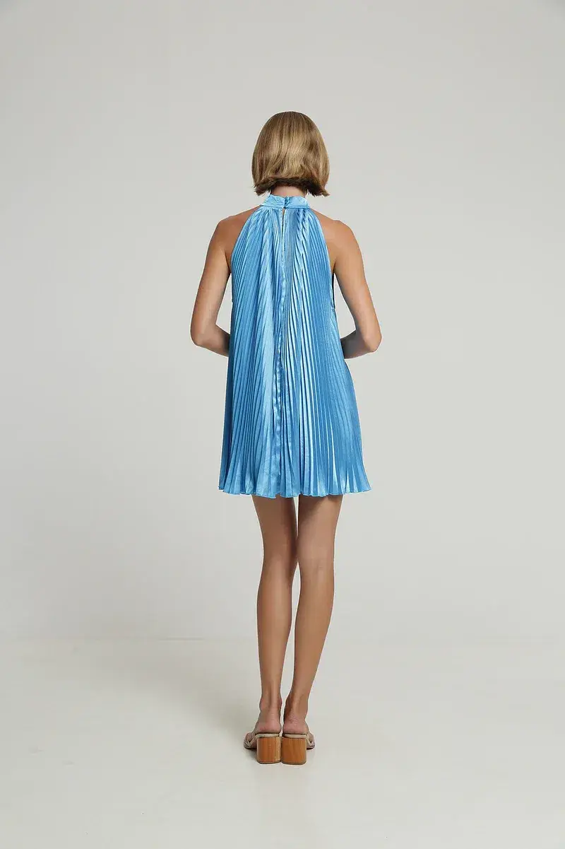 L'Idee Amour Mini Dress in Cloud Blue Size 6 - Image 3