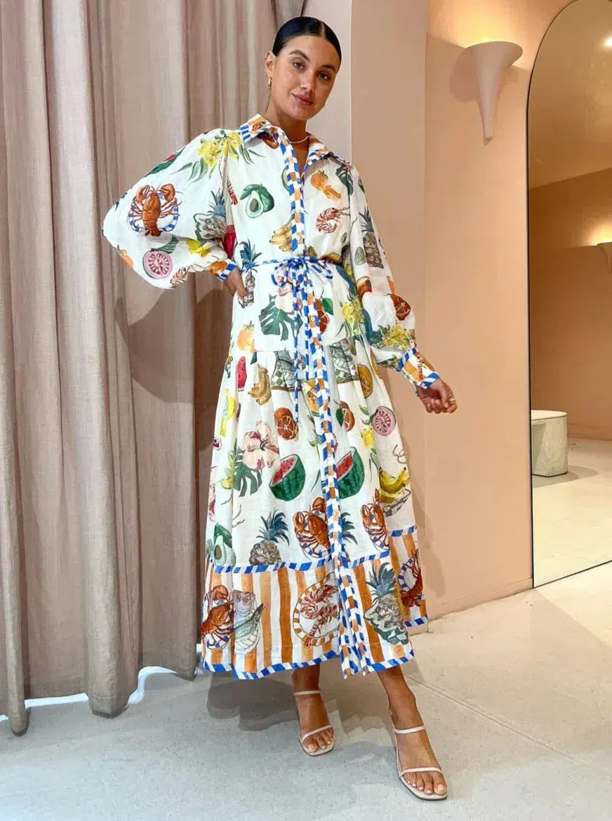 Alemais Theo Shirtdress Print Size 14 - Image 1
