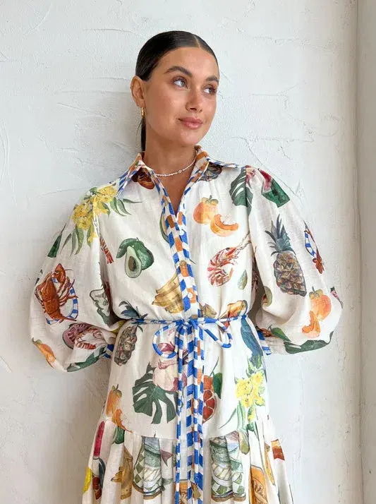 Alemais Theo Shirtdress Print Size 14 - Image 5