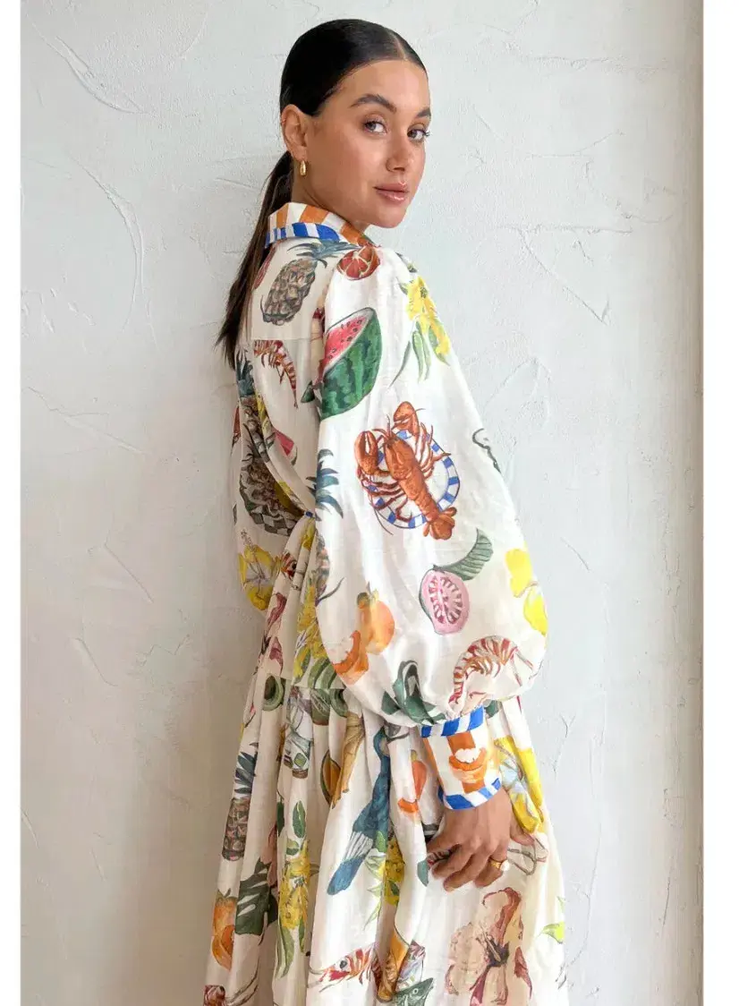 Alemais Theo Shirtdress Print Size 14 - Image 3