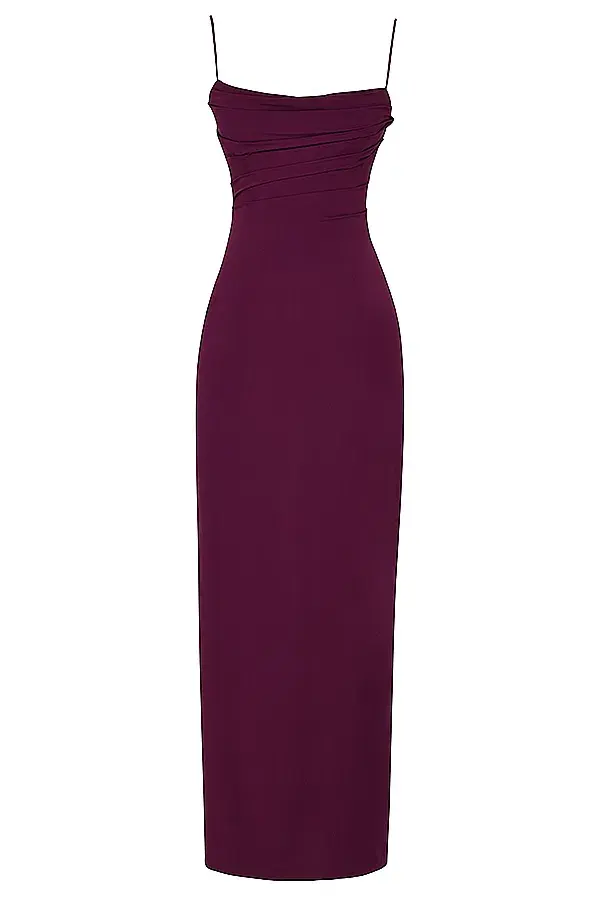House of CB Lani Corset Maxi Dress Merlot Size S / Au 8 for rent on The Volte - main image