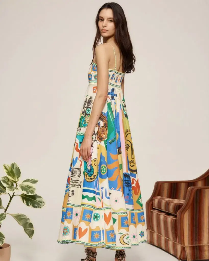 Alemais Soleil Sundress Multi Size 8  for rent on The Volte - main image