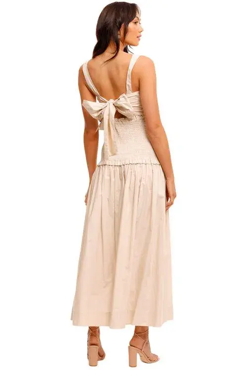 Bec & Bridge Minou Midi Dress in Pumice Size 10 for rent on The Volte - main image