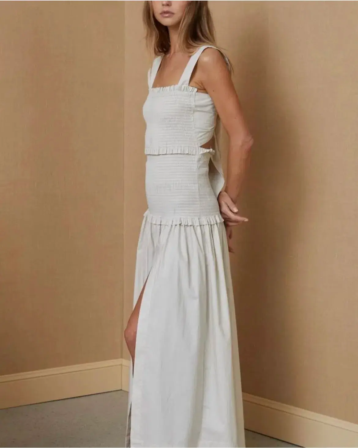 Bec & Bridge Minou Midi Dress in Pumice Size 10 - Image 3