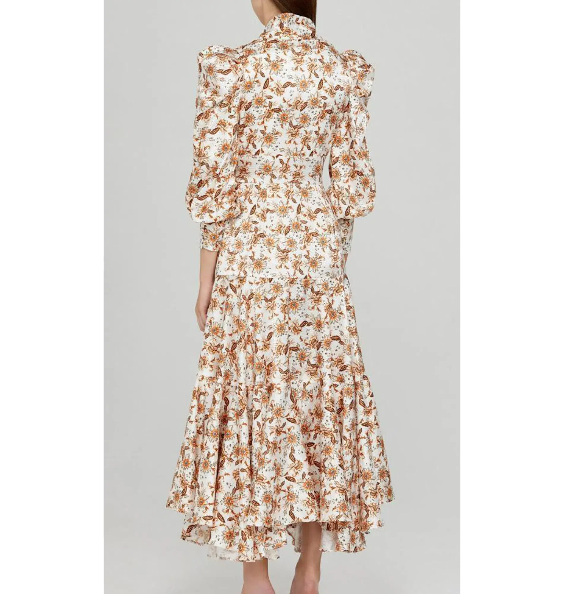 Acler Horrock Ivory Wallpaper Dress Floral Print Size AU 12  - Image 3