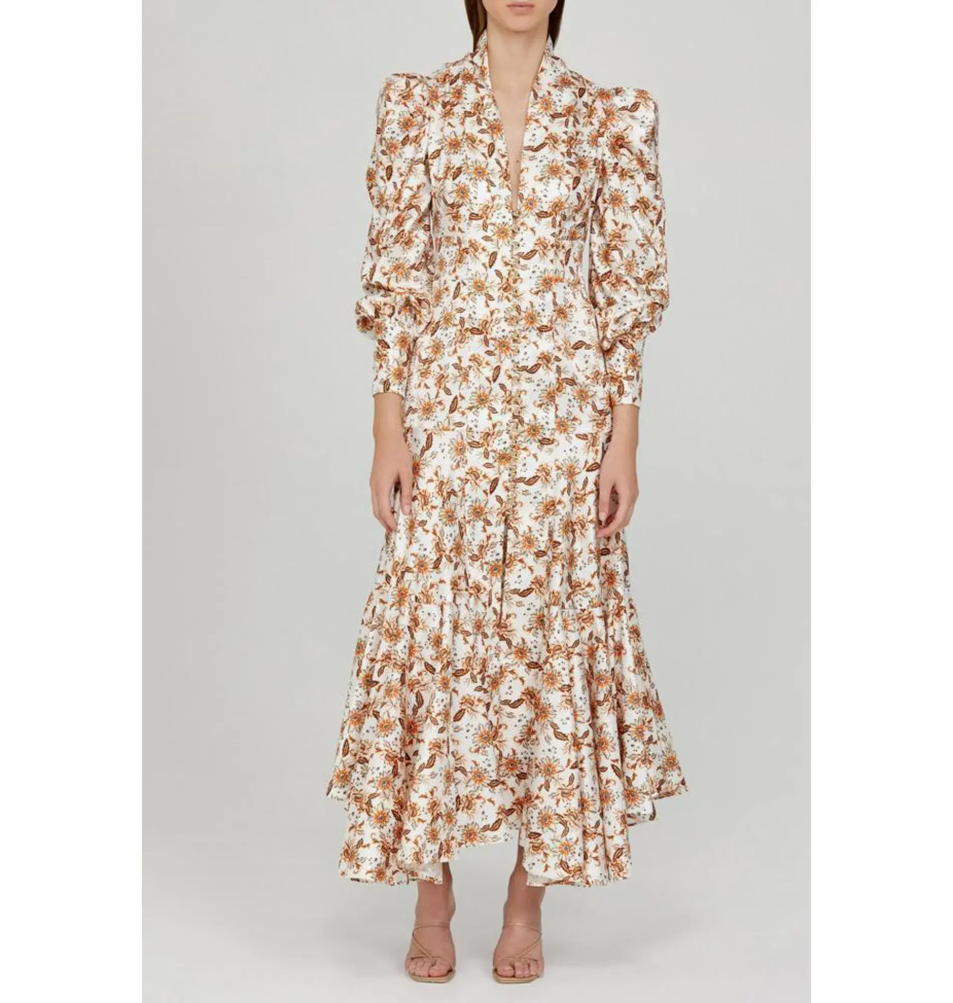 Acler Horrock Ivory Wallpaper Dress Floral Print Size AU 12  - Image 2