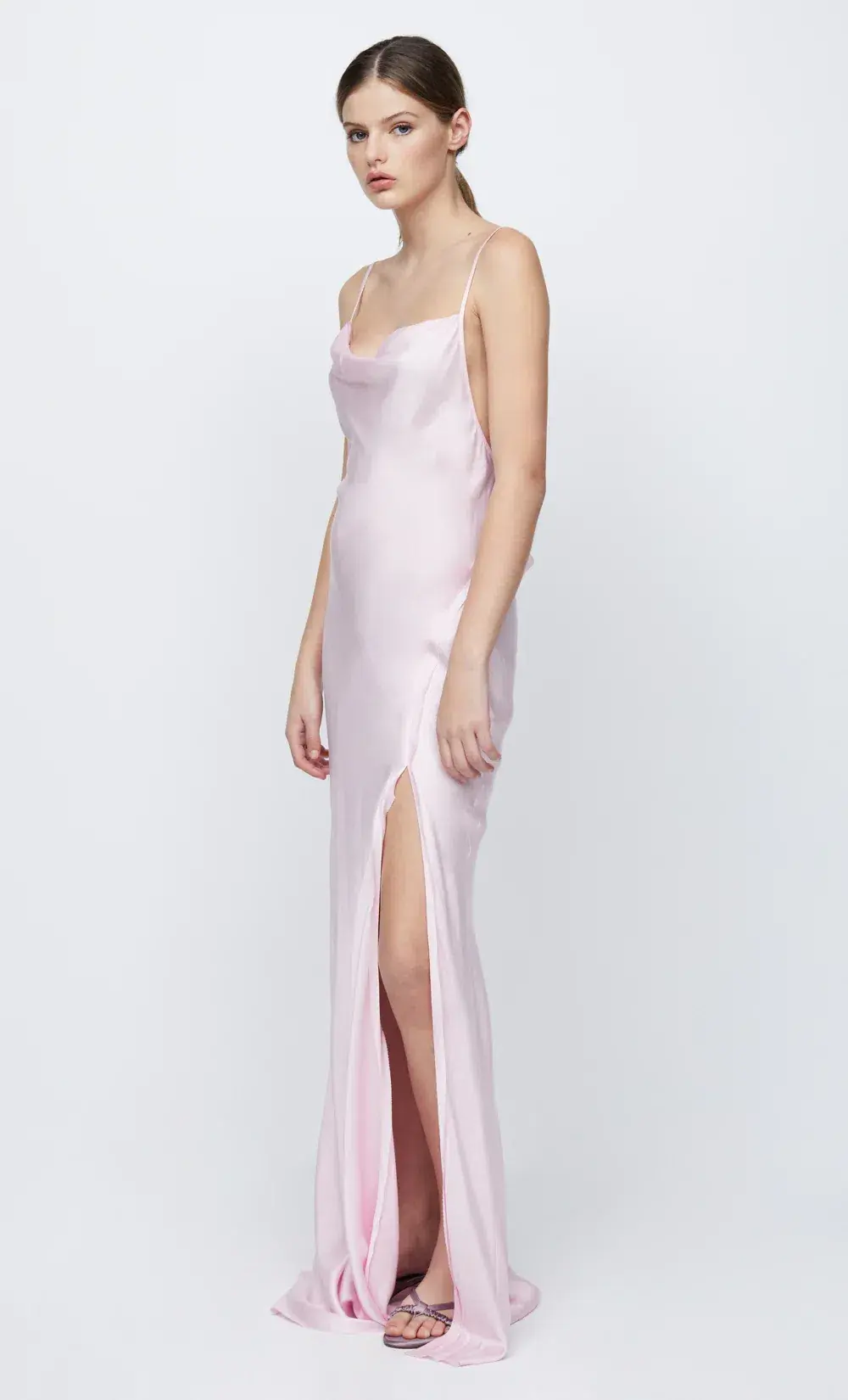Bec & Bridge Joelle Split Maxi Dress Quartz Blush Size AU 6 for rent on The Volte - main image