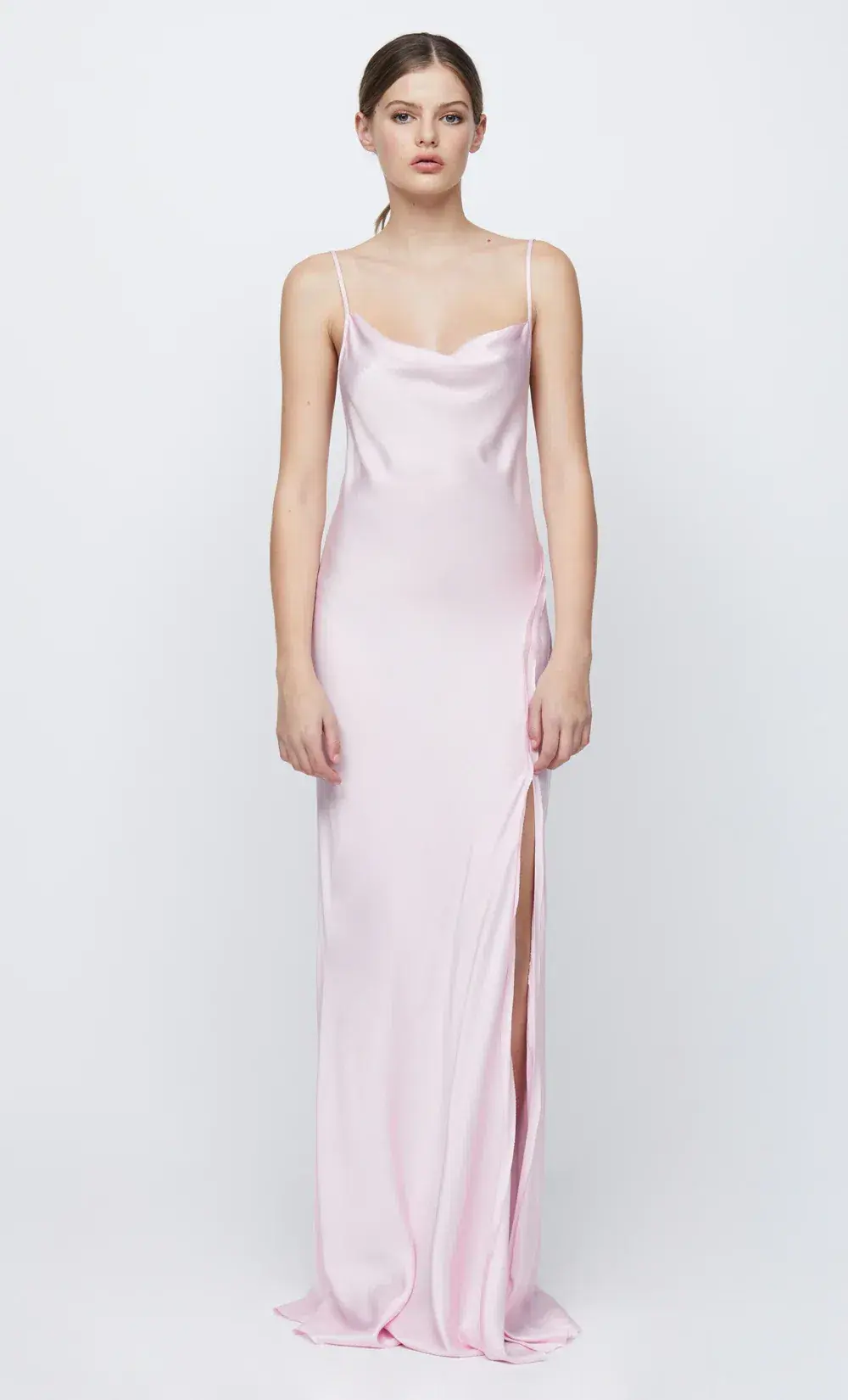 Bec & Bridge Joelle Split Maxi Dress Quartz Blush Size AU 6 for rent on The Volte - main image