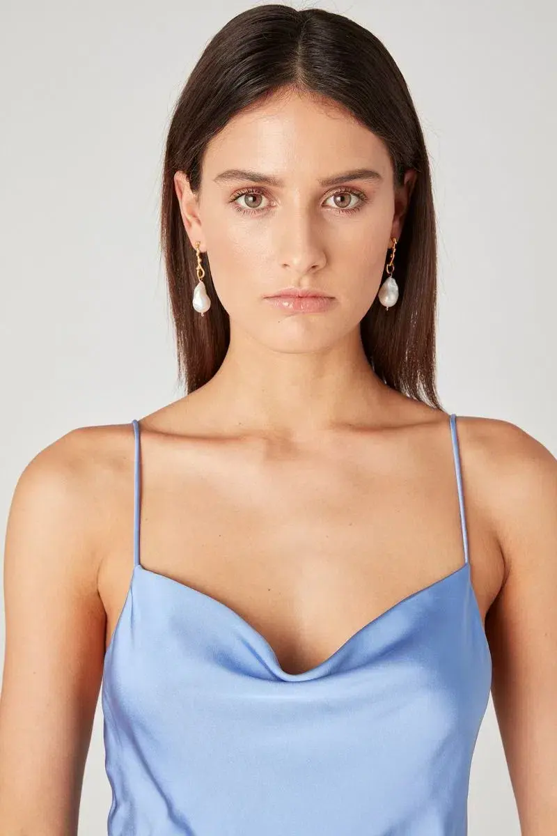 Camilla And Marc Monroe Slip Dress Blue Size AU 10 for rent on The Volte - main image