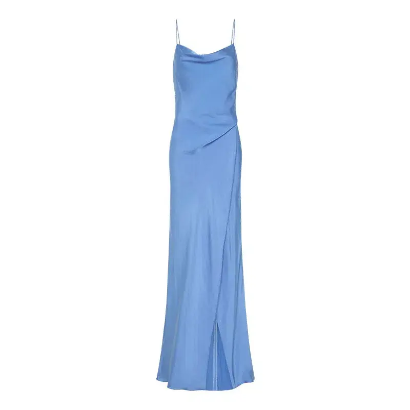 Camilla And Marc Monroe Slip Dress Blue Size AU 10 for rent on The Volte - main image