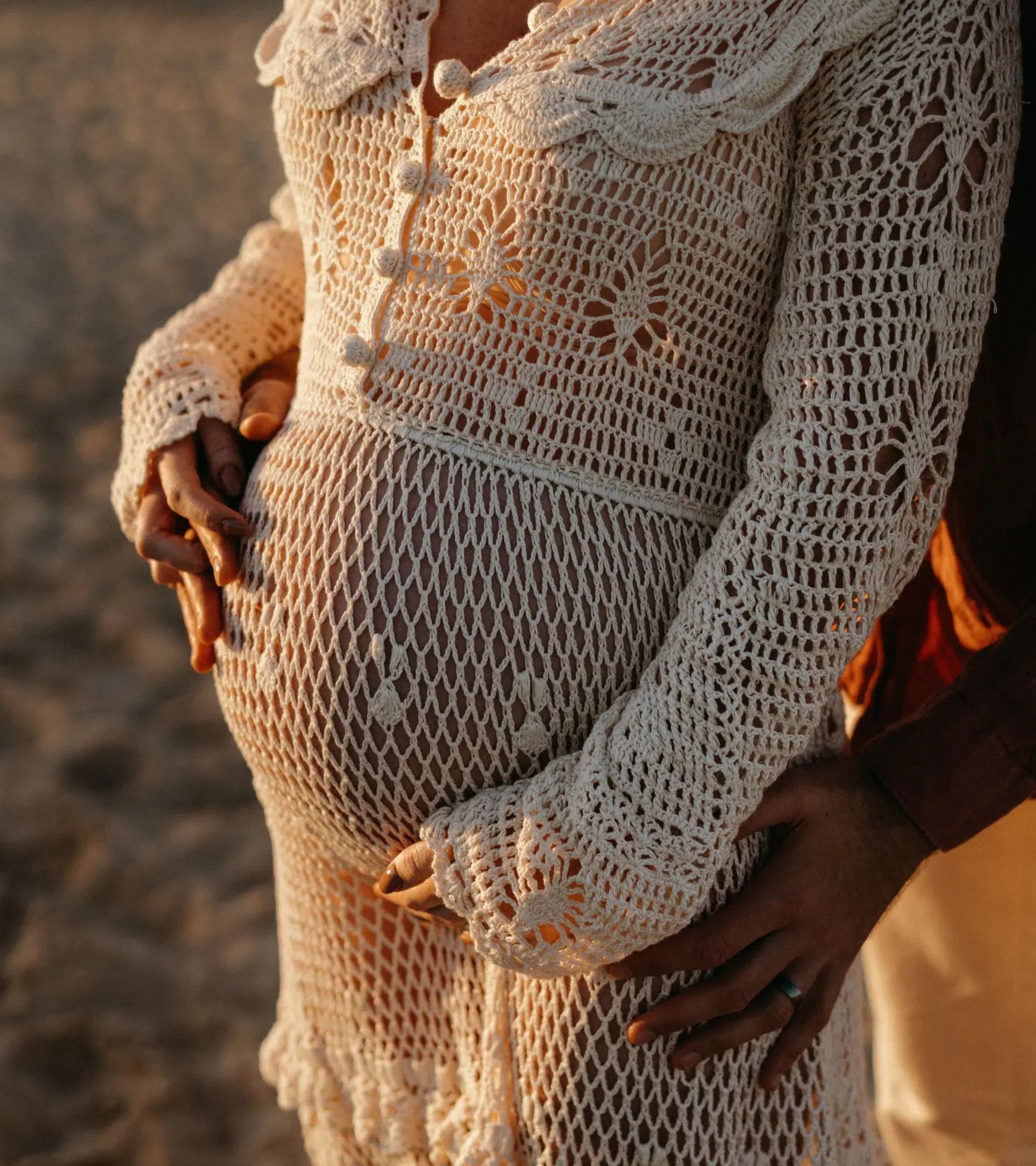 Chasing Unicorns Wishing You Were Here Crochet Maxi Dress Cream Size XL / AU 14 - Image 4