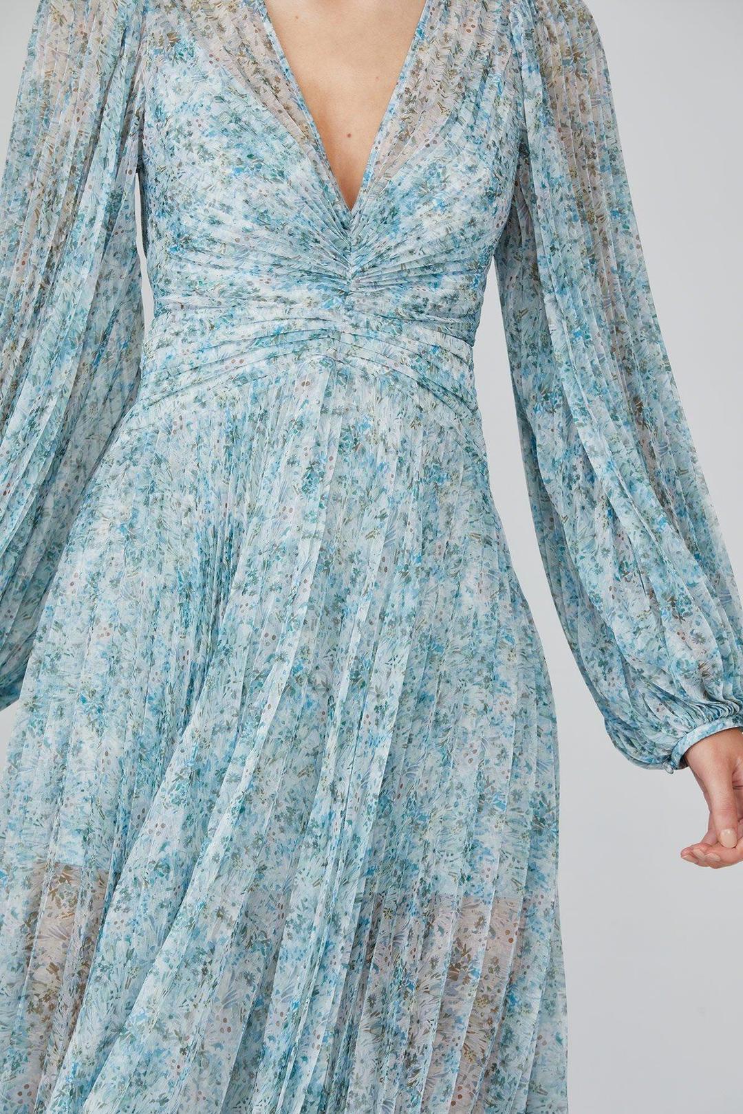 Acler Astone Midi Dress Blue Size 14 for rent on The Volte - main image