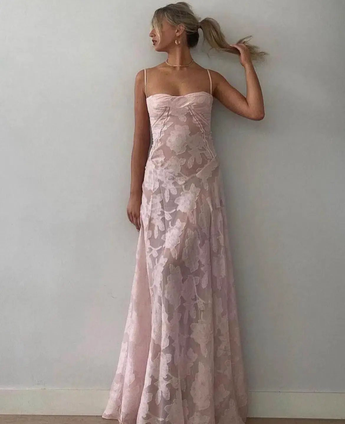 House Of CB Seren Corset Lace Dress Pink Size S / AU 8  - Image 1