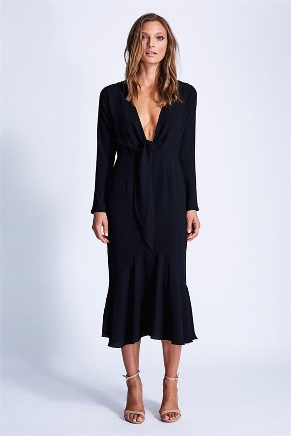 Maurie & Eve Joele Dress Black Size 8 for rent on The Volte - main image
