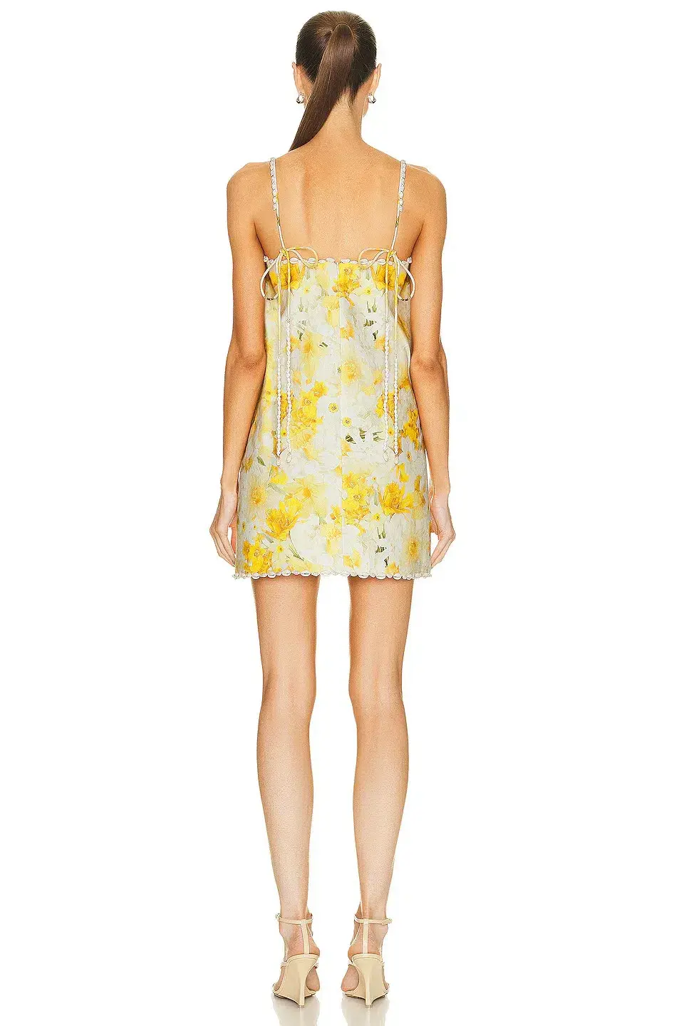 Zimmermann The Wonderland Shell Shift Mini Dress in Daffodil Print Size 1 / AU 10 - Image 2