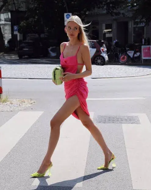 Jacquemus La Robe Saudade Mini Dress Pink Size 8 for rent on The Volte - main image