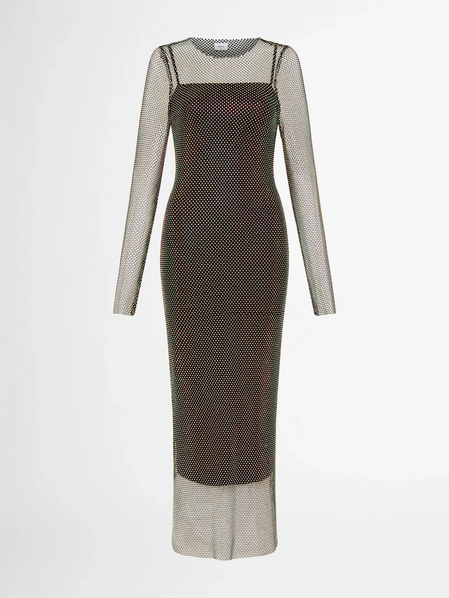 Sheike Crystal Mesh Midi Dress Size 8 / S - Image 3