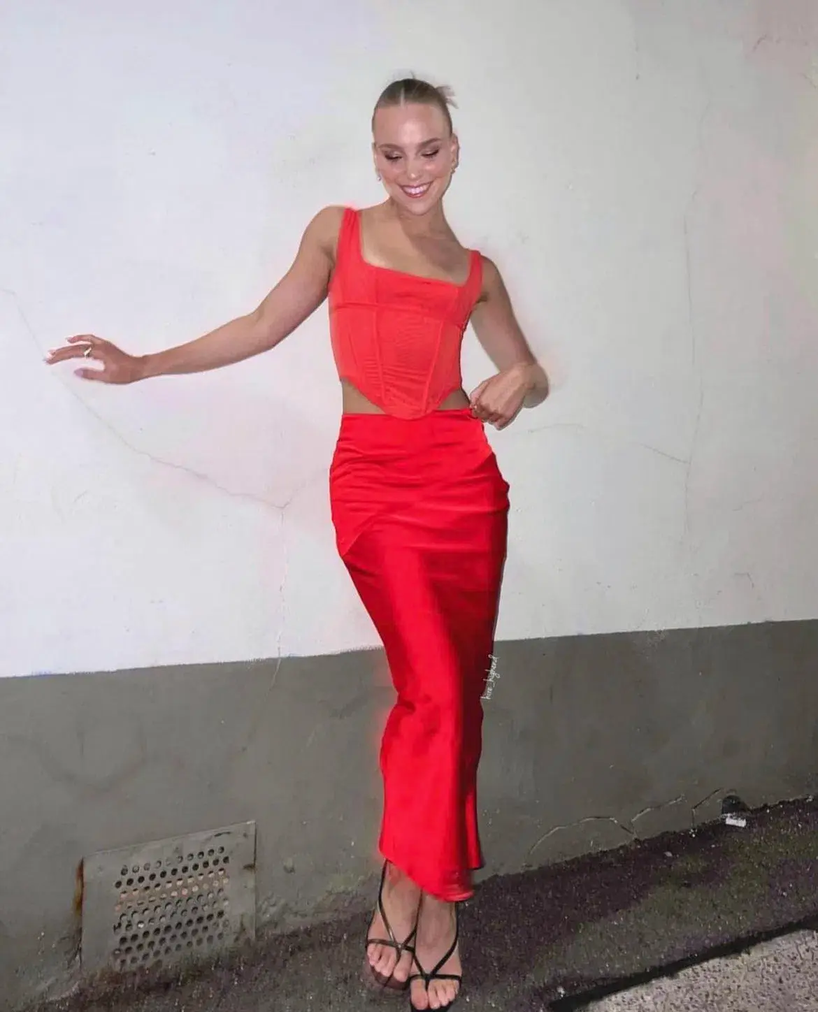 House Of CB Edetta Corset and Colette Skirt Set Red Size S / Au 8 - Image 4