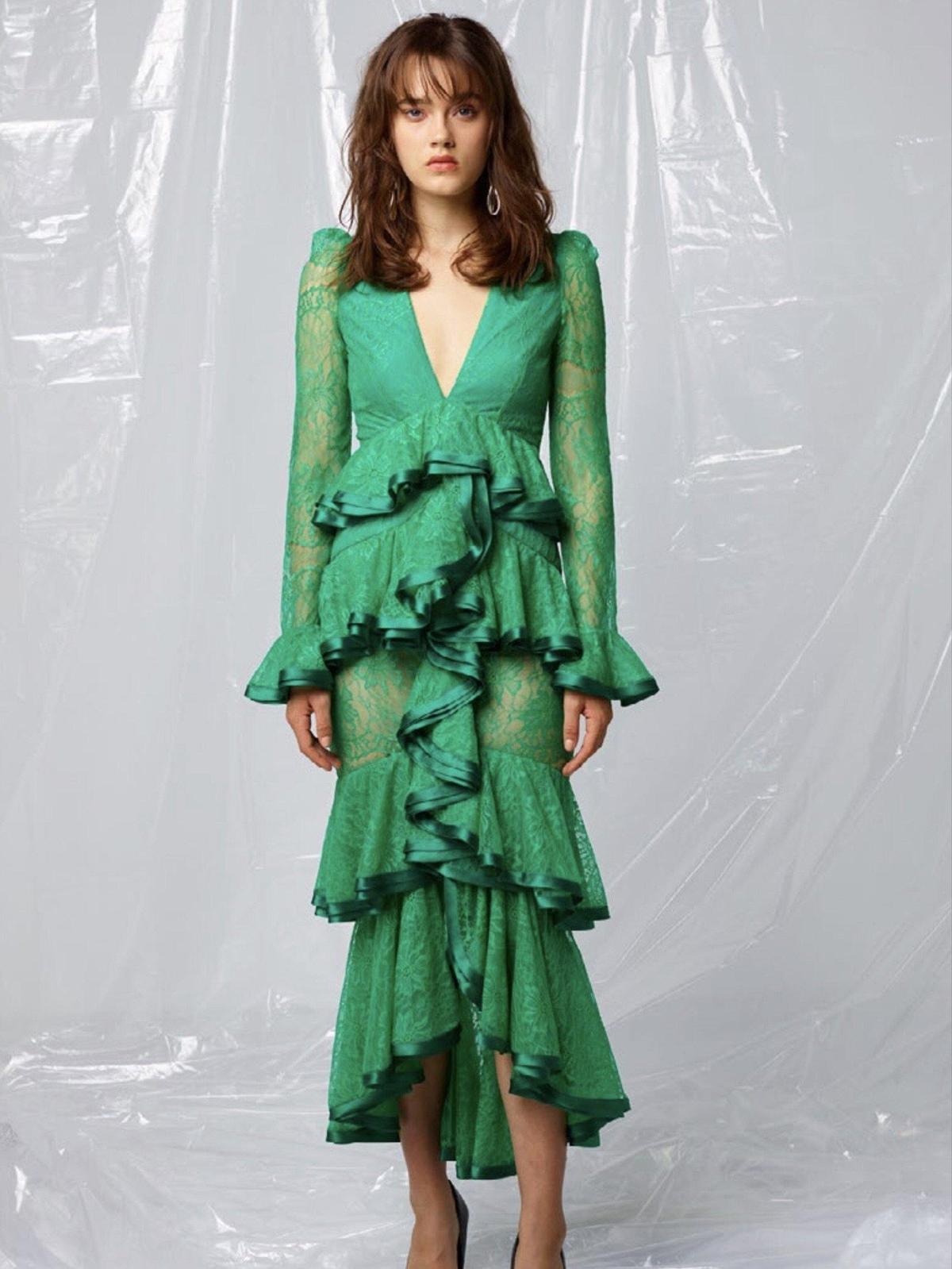 Nicola Finetti Maia Dress Green size 12 - Image 3