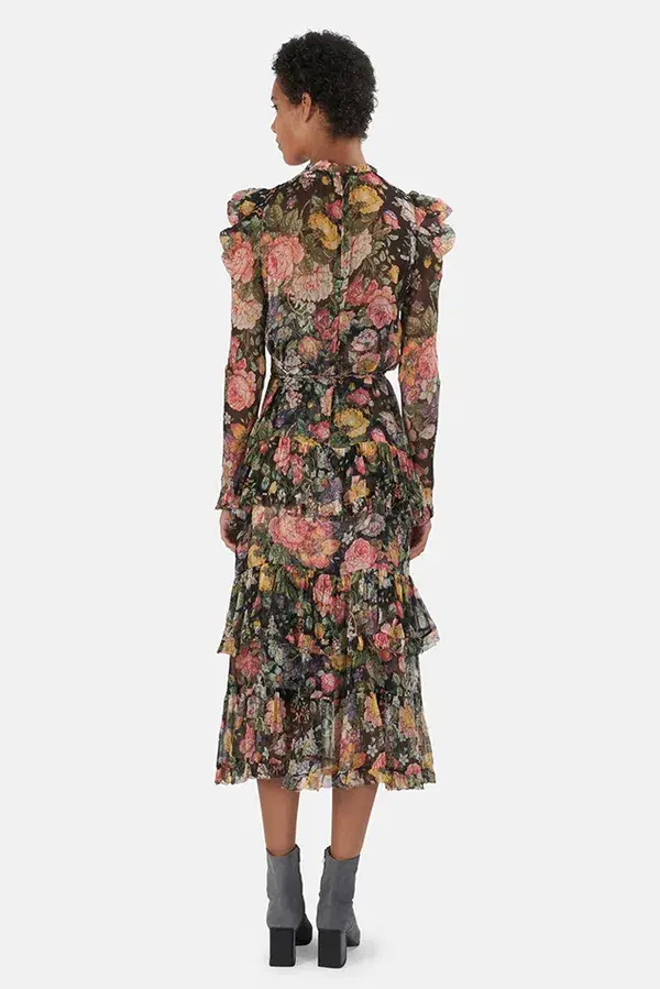Zimmermann Lady Beetle Midnight Floral Dress Size- 6-8 - Image 2