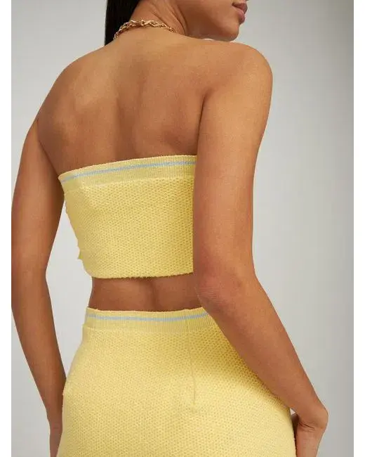 Jacquemus Sorbetto Terry Towel Set Yellow Size 6  for rent on The Volte - main image
