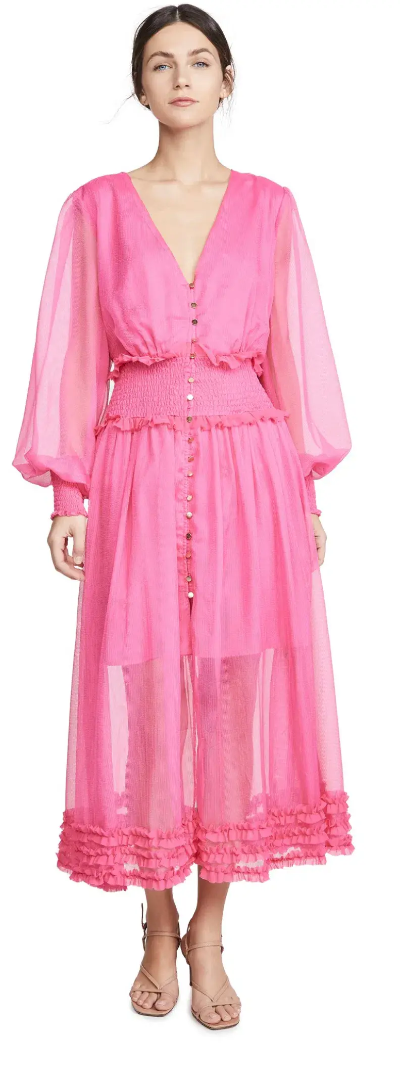 Keepsake Moonlight Midi Dress in Pink in Size 8 - Image 2