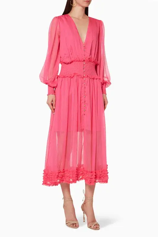 Keepsake Moonlight Midi Dress in Pink in Size 8 - Image 1