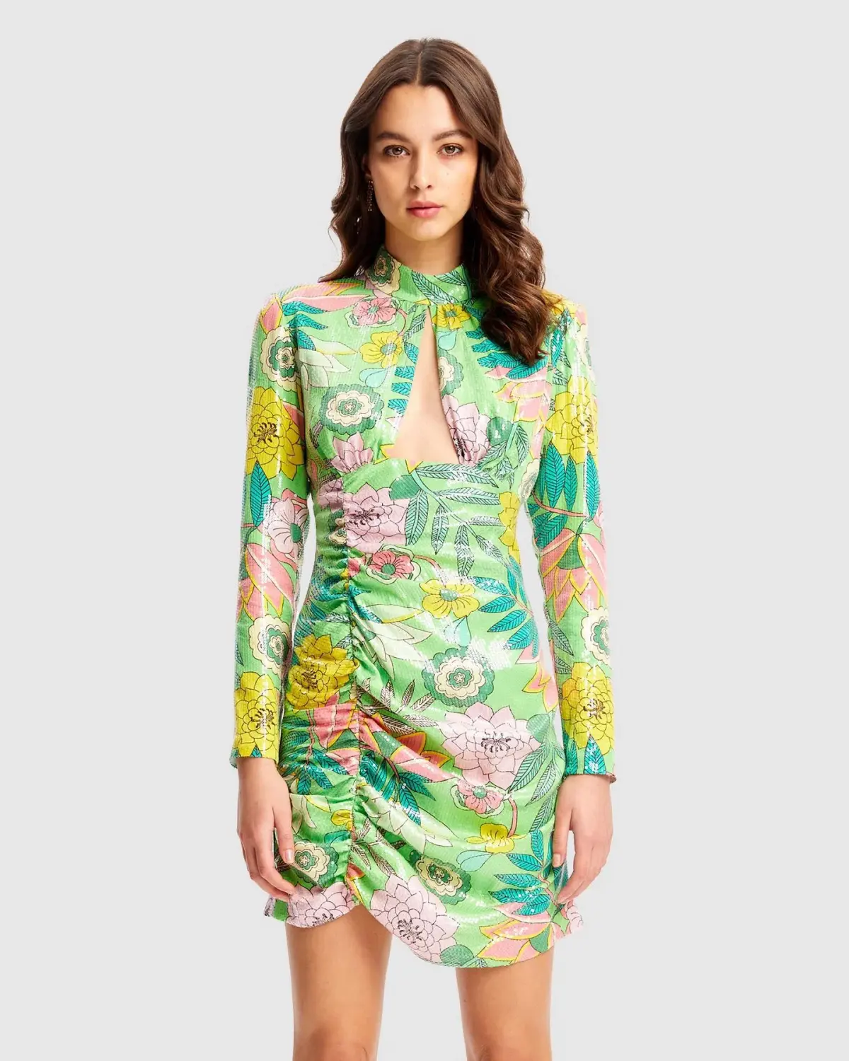 Alice McCall All That Glitters Mini Dress Green/Multi Size 12 - Image 5