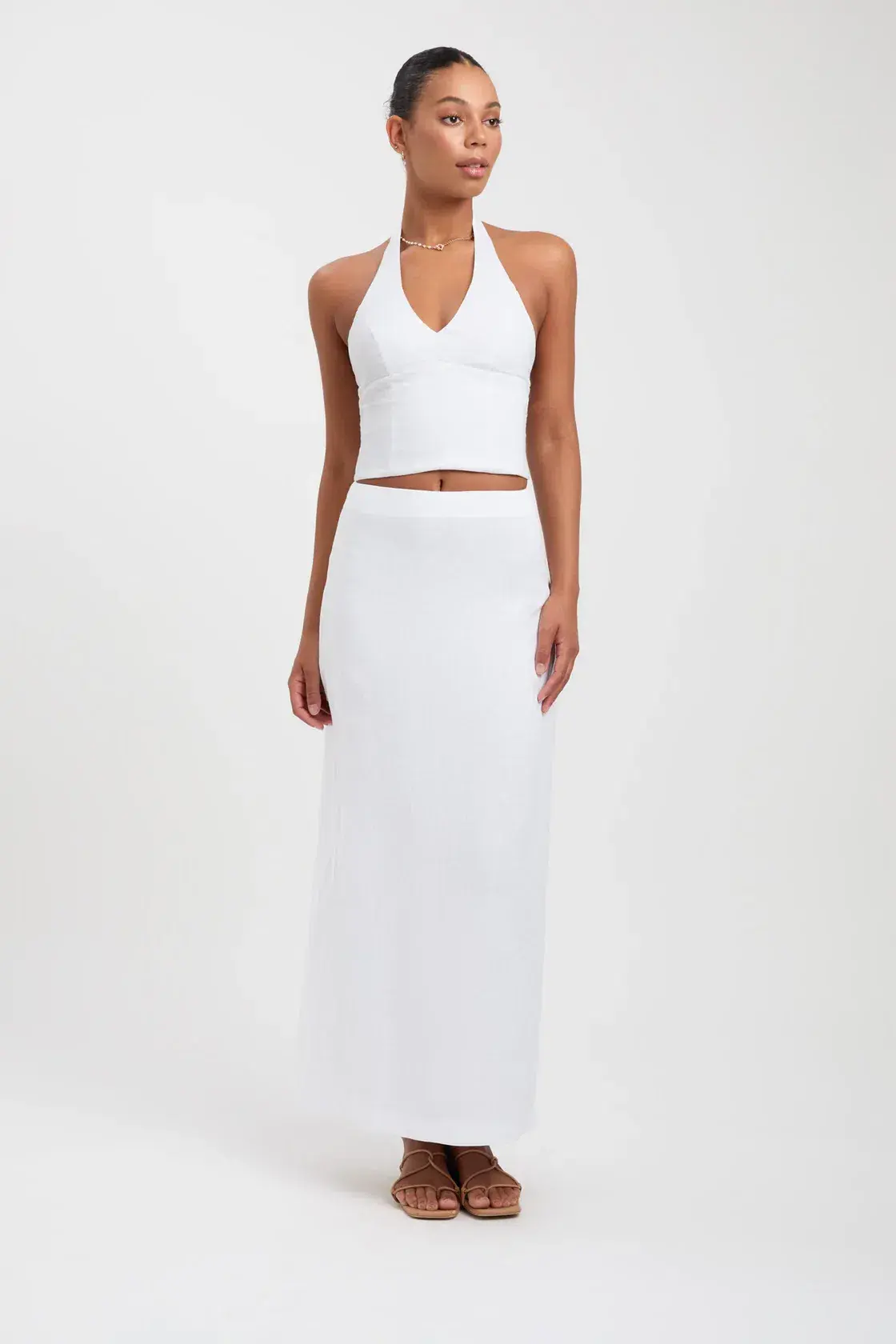 Kookai Tahiti Skirt & Top Set White Size 8  - Image 1