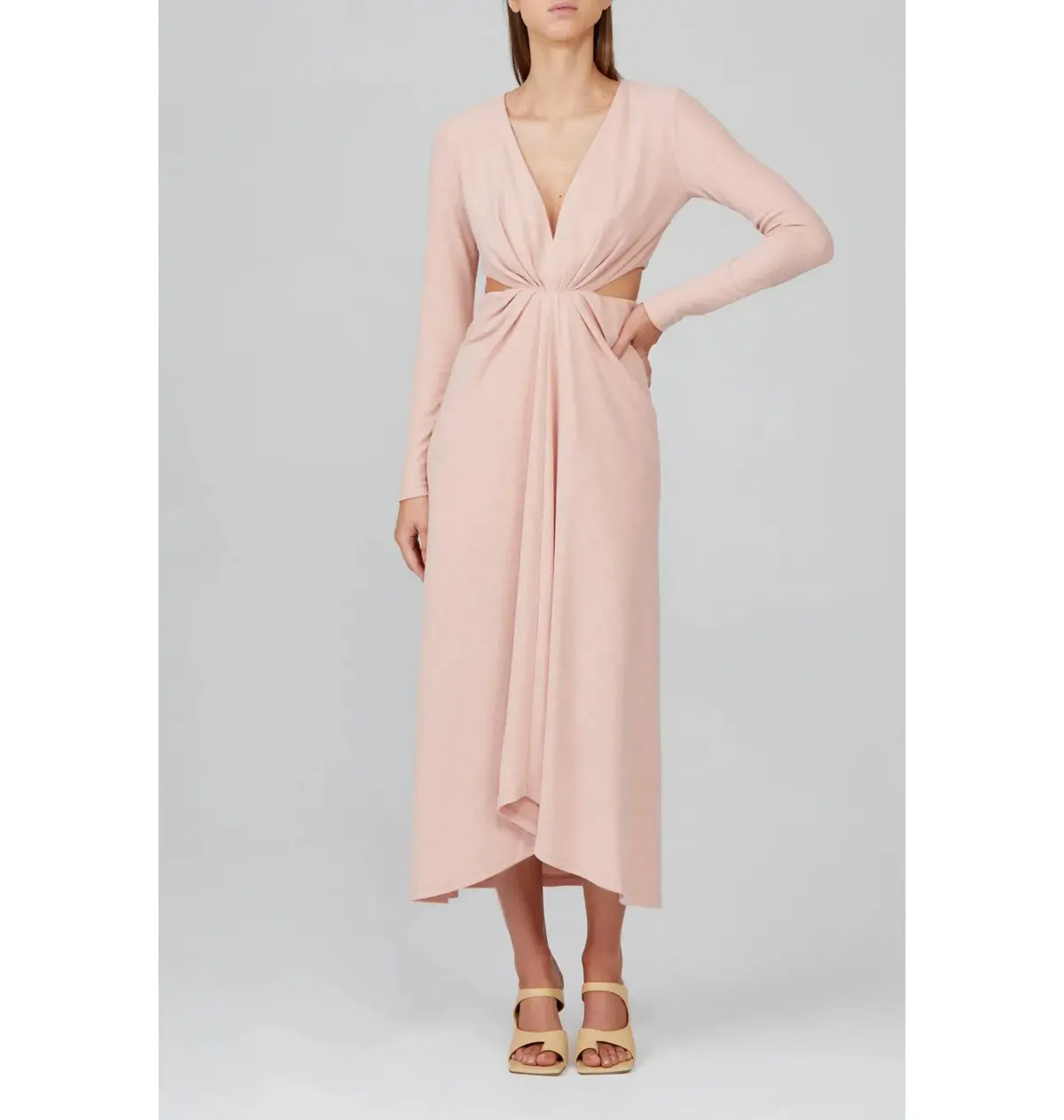 Acler Brighton Midi Dress Pink Size AU 12 - Image 1