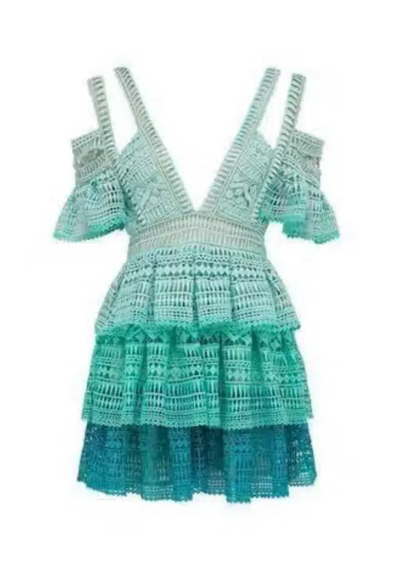 Thurley Wind Chimes Dress Ombre Green Mint Size 8 - Image 2