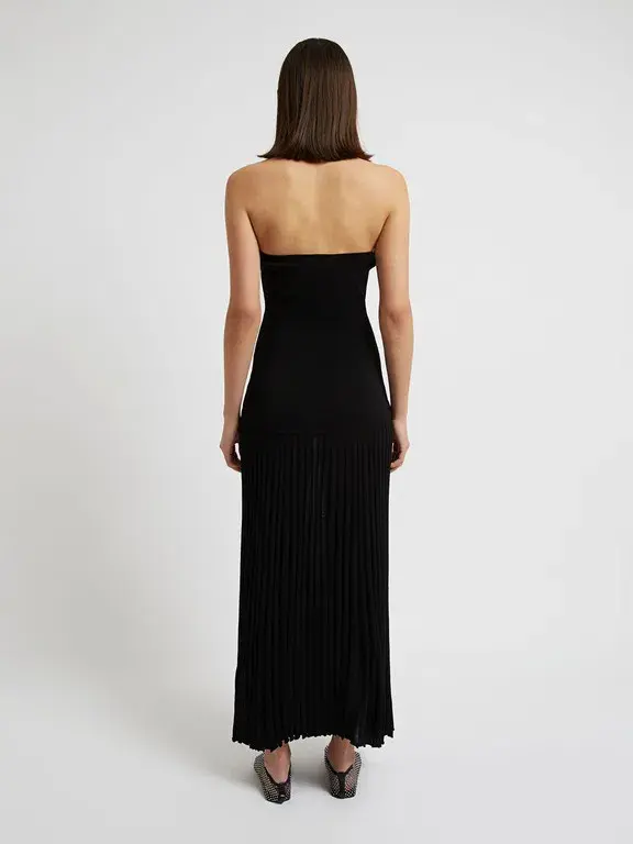 Christopher Esber Sculptured Pleated Rib Dress Black Size S/Au 8  - Image 3
