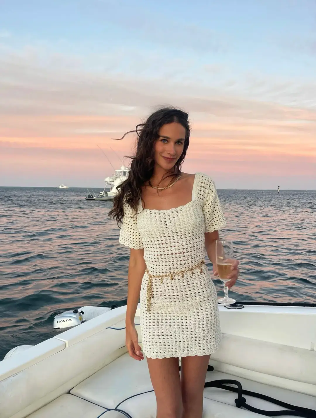 Isabelle Quinn Sofia Mini Dress Ivory White Size AU 4 for rent on The Volte - main image