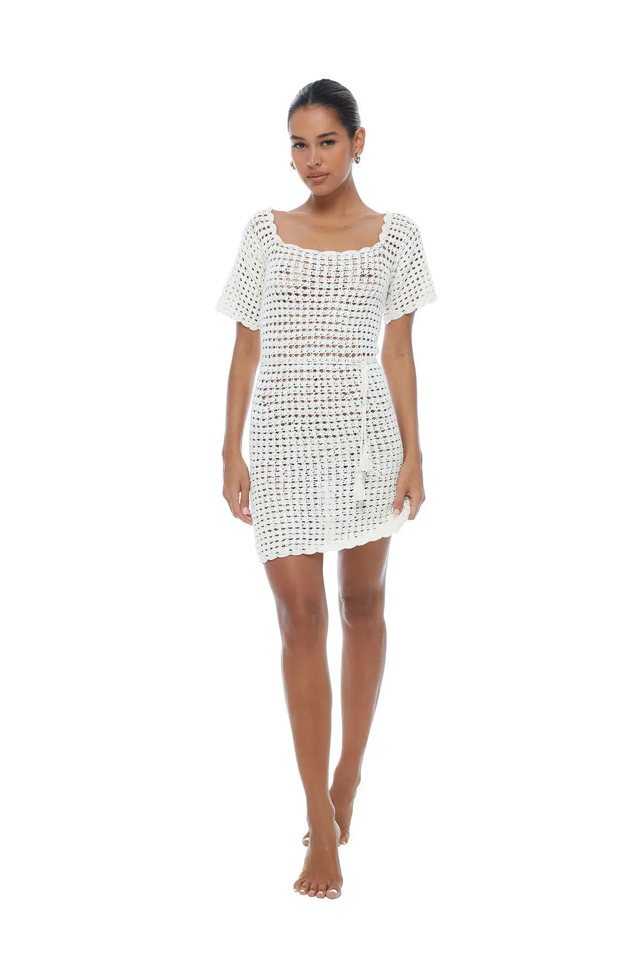 Isabelle Quinn Sofia Mini Dress Ivory White Size AU 4 - Image 1
