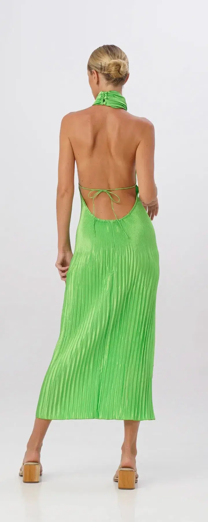 L'Idee Klum Gown Neon Lime Green Size AU 8 - Image 4