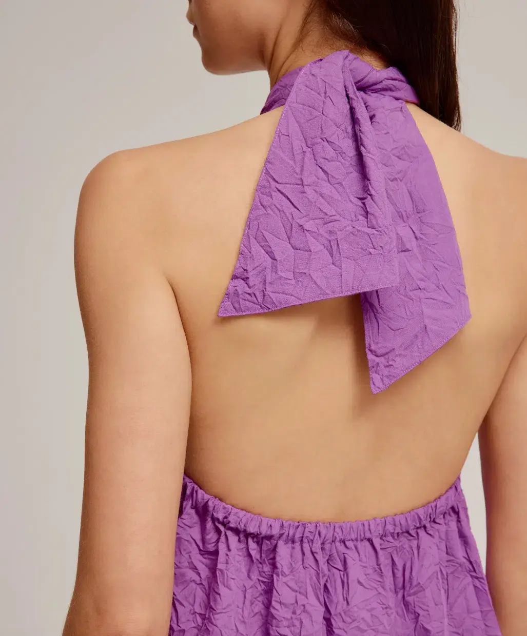 Venroy Crushed Halter Dress Purple Size AU 10 - Image 3