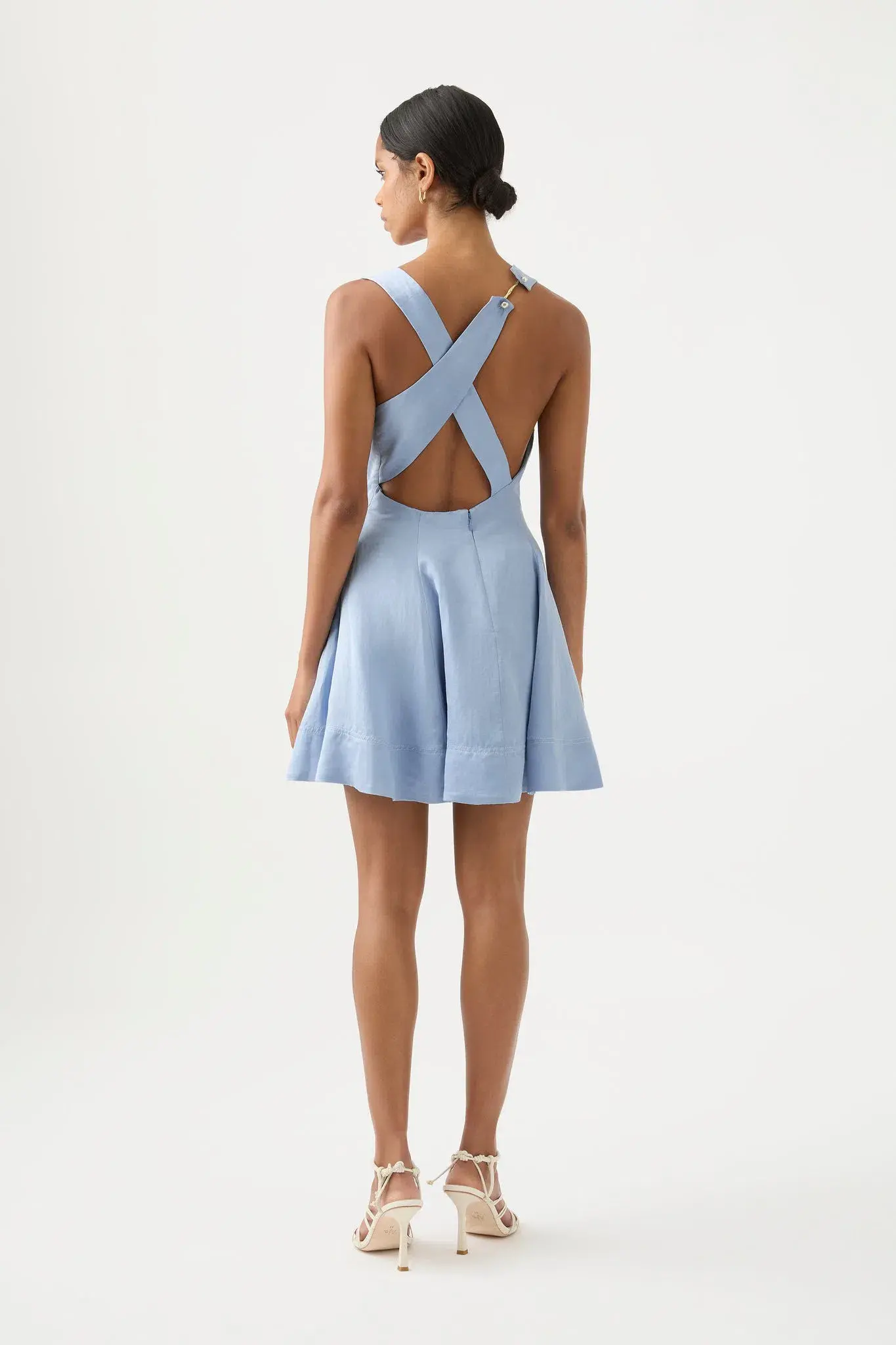 Aje Liberty Asymmetric Dress Blue Size AU 6  - Image 2
