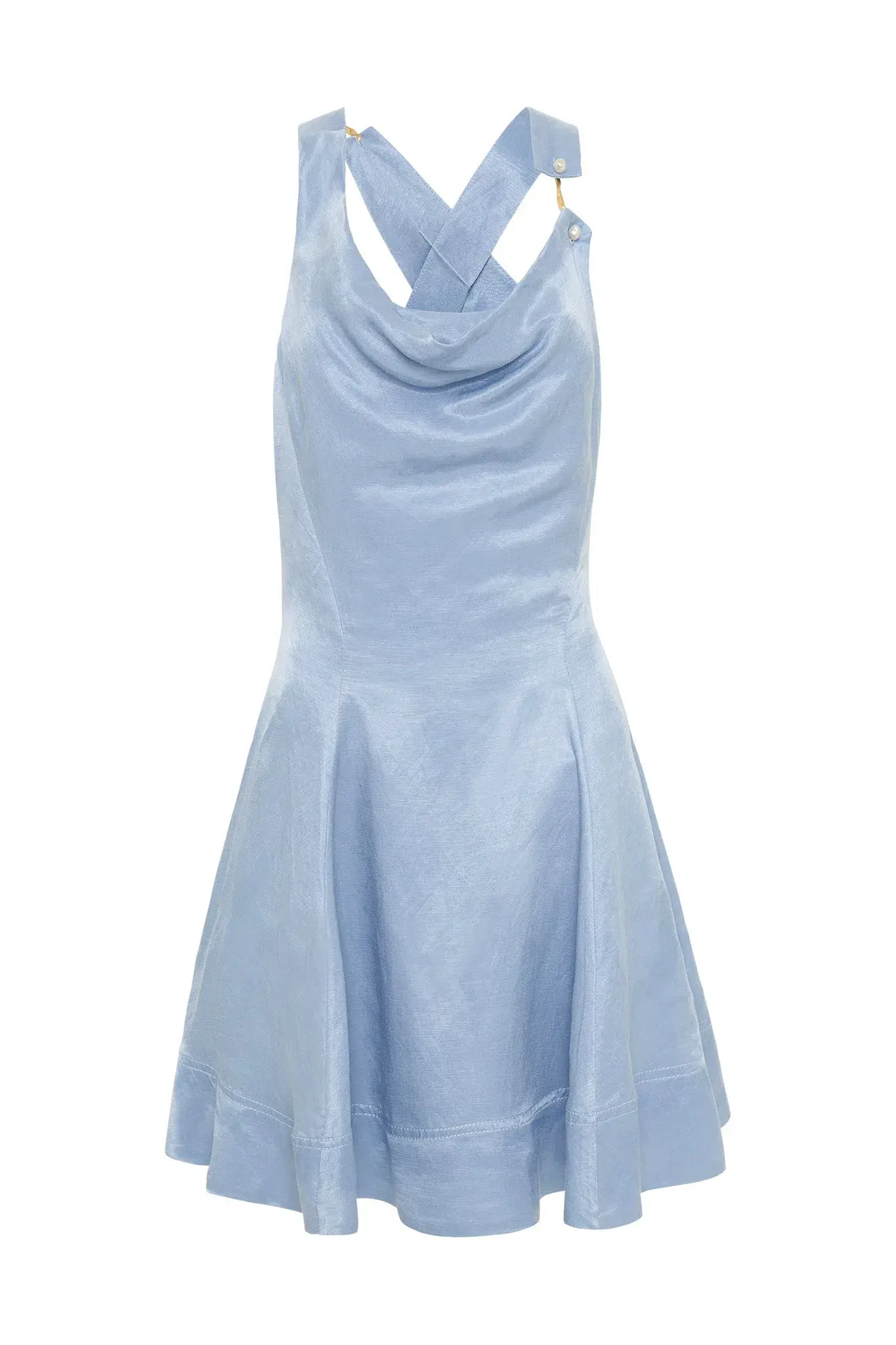 Aje Liberty Asymmetric Dress Blue Size AU 6  - Image 3