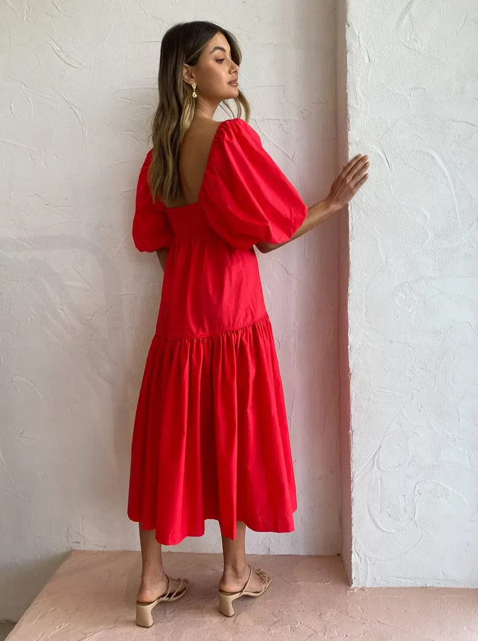Steele Luna Dress Scarlet Red Size 12 - Image 4